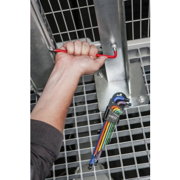 KLUCZE SZEŚCIOKĄTNE 1.5-10MM 9 SZTUK KOLOROWE NEO