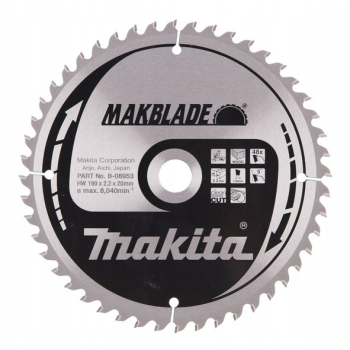 PIŁA SPIEKOWA DO DREWNA 190*20 48Z MAKITA