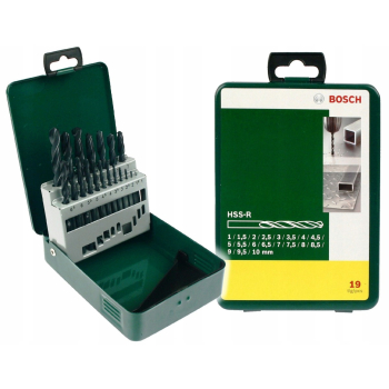 ZESTAW WIERTEŁ DO METALU HSS-R 19 SZT. 1-10MM BOSC
