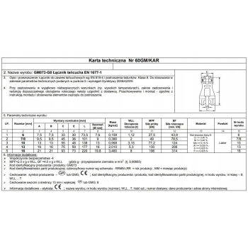 ŁĄCZNIK ŁAŃCUCHA GM073-G8 10 UN