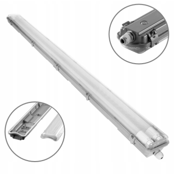 OPRAWA IP65 150CM + 2 ŚWIETLÓWKI T8 LED 22W 4400LM