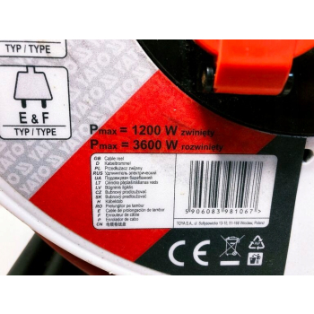 PRZEDŁUŻACZ BĘBNOWY 30M 4 GNIAZDA 3*2.5MM2 YATO