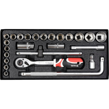 ZESTAW NARZĘDZIOWY 25 CZĘŚCI 1/2'' YATO