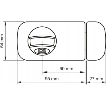 ZAMEK NAWIERZCHNIOWY 3 KLUCZE TB61 60MM BIAŁY LOB