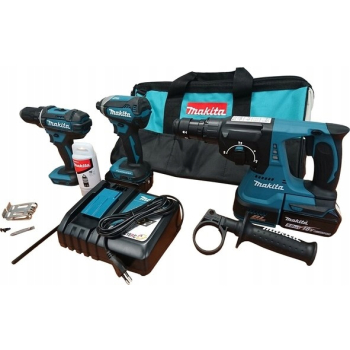 ZESTAW COMBO LI-LON 18V DGA506+DHR243+DDF486 MAKIT
