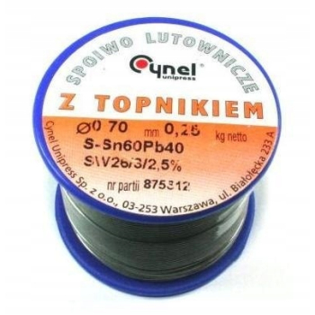 LUT CYNOWY Z TOPNIKIEM FI 3,00 250G SZT MBO SOLDER