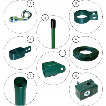SIATKA POWLEKANA PCV - WYS. 1,80 M , DRUT 3,2 MM -