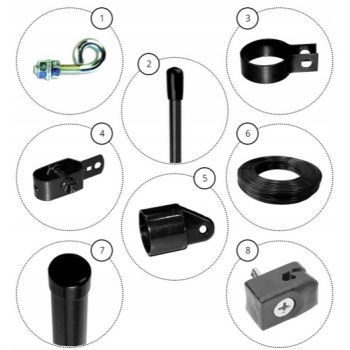 SIATKA POWLEKANA PCV - WYS. 2,00 M , DRUT 3,2 MM -