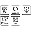 ELEKTRYCZNY KLUCZ UDAROWY 800W 325NM + NASADKI