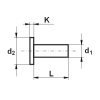 NIT ALUMINIOWY PEŁNY Z ŁBEM WALCOWYM 5.0*8 MM