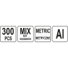 ZESTAW PODKŁADEK ALUMINIOWYCH 300 SZT. MIX ROZMIARÓW