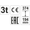 PODNOŚNIK HYDRAULICZNY SŁUPKOWY 3T