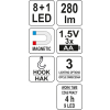 LATARKA WARSZTATOWA 2W1 LED MAGNET 3XAA