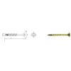 WKRĘT DO DREWNA OCYNK ŻÓŁTY NA TORX 6.0*100MM T30