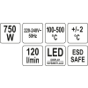 STACJA LUTOWNICZA HOT AIR 750W Z WYŚWIETLACZEM LED