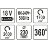 WENTYLATOR HYBRYDOWY 18V/240V BEZ AKUMULATORA