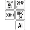 OBCINAK DO RUR PCV  64MM V-CUT