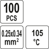 ZESTAW RUREK TERMOKURCZLIWYCH Z CYNĄ 0.25-0.34MM2., 100SZT