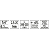 KLUCZ DYNAMOMETRYCZNY 1/4'' 2.5-20NM