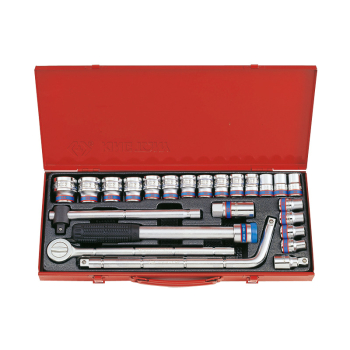 KOMPLET NASADEK 1/2 24SZTUKI 12-KĄTNE 10-32MM
