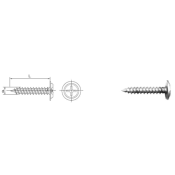 WKRĘT Z ŁBEM PODKŁADKOWYM OCYNKOWANY 4.2*32MM KG
