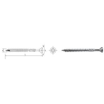 WKRĘT DO DREWNA TWARDEGO TROPIC C2 4*40MM T15
