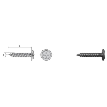 WKRĘT Z ŁBEM PODKŁADKOWYM FOSFATYZOWANY 4.2*25MM KG