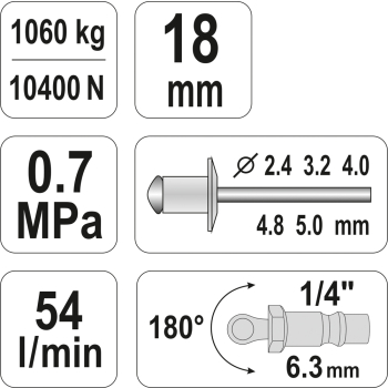 NITOWNICA PNEUMATYCZNA 2,4-5,0MM
