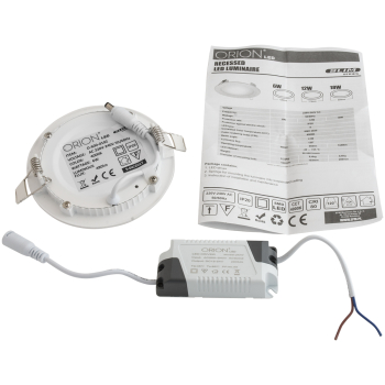 PANEL LED PODTYNKOWY OKRĄGŁY SLIM 12W, 960LM, 175MM