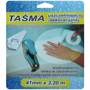 TAŚMA WYKOŃCZENIOWA 3,2M 41MM BIAŁA