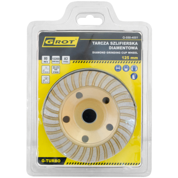TARCZA SZLIFIERSKA DIAMENTOWA G-TURBO 125MM