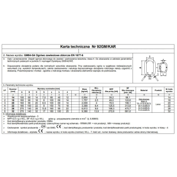 OGNIWO ZBIORCZE 18 GM94 G4 WLL2.5T