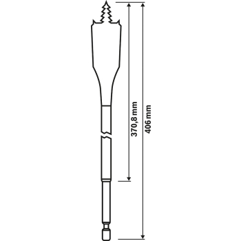 WIERTŁO ŁOPATKOWE SELF CUT LONG 8*400MM