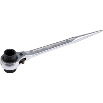 KLUCZ NASADOWY DWUSTRONNY Z GRZECHOTKĄ 19*22MM