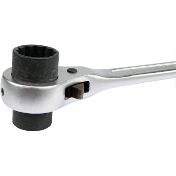 KLUCZ NASADOWY DWUSTRONNY Z GRZECHOTKĄ 19*22MM