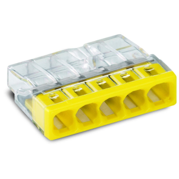 SZYBKOZŁĄCZKA WAGO 2273-205 5X0,5-2,5 MM2 ŻÓŁTA 20 SZT