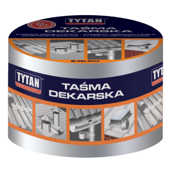 TAŚMA USZCZELNIAJĄCA DEKARSKA 15CM*10MB SREBRNA/ALUMINIOWA