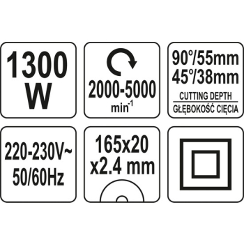 ZAGŁĘBIARKA 1300W 165MM
