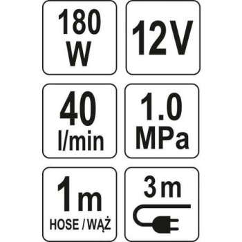 KOMPRESOR SAMOCHODOWY Z LAMPĄ LED 180W