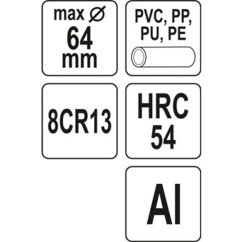 OBCINAK DO RUR PCV  64MM V-CUT