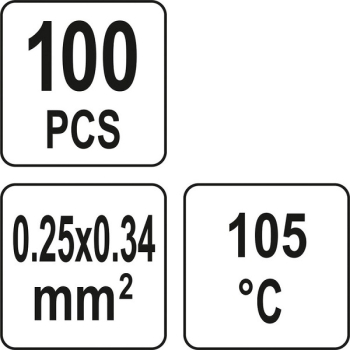 ZESTAW RUREK TERMOKURCZLIWYCH Z CYNĄ 0.25-0.34MM2., 100SZT
