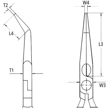 SZCZYPCE IZOLOWANE WYDŁUŻONE WYGIĘTE TNĄCE PÓŁOKRĄGŁE  200MM