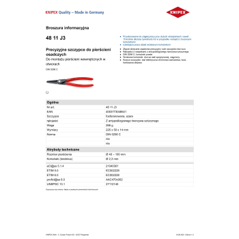 PRECYZYJNE SZCZYPCE DO PIERŚCIENI OSADCZYCH SPRĘŻYNUJĄCYCH
