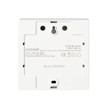 DZWONEK ELEKTRONICZNY JEDNOTONOWY 230V BIAŁY RINGIL MINI