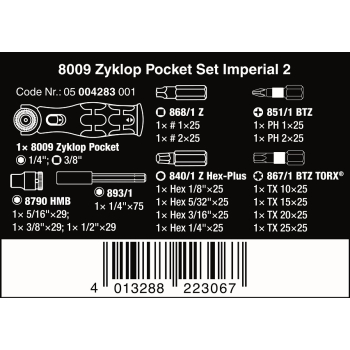 ZESTAW ZYKLOP POCKET SET IMPERIAL SET 2, 18CZ.