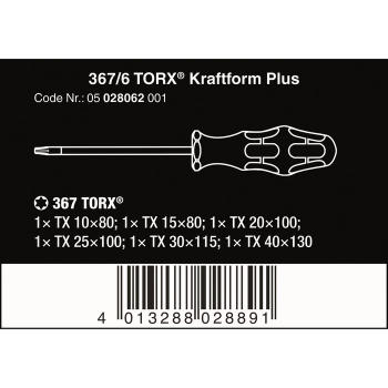 ZESTAW WKRĘTAKÓW KRAFTFORM + WIESZAK, 6 CZĘŚĆ