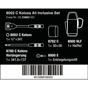ZESTAW GRZECHOTKA KOLOSS ALL INCLUSIVE 1/2''