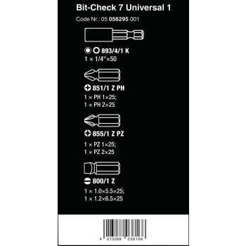 ZESTAW BITÓW BIT-CHECK 7 UNIVERSAL 1, 7CZ.