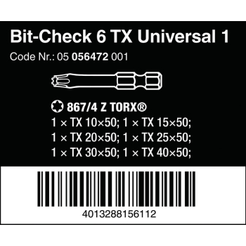ZESTAW BIT-CHECK 6 TX UNIVERSAL 1, 6CZ.