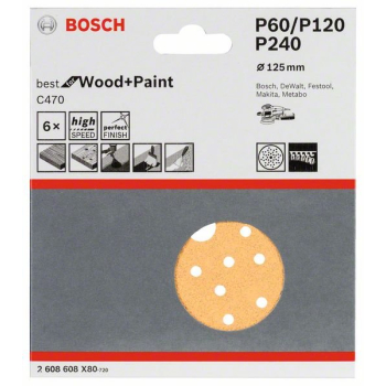 KRĄŻEK PRZYCZEPNY 125MM C470 G60 PERFOROWANY